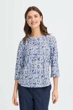 Load image into Gallery viewer, Sky Blue Bloom Print Top  - Fransa