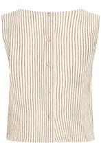 Load image into Gallery viewer, Cream Stripe Sleeveless Top - b.young