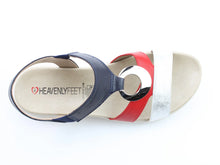 Load image into Gallery viewer, Trace Sandals - Navy/Red  - Heavenly Feet