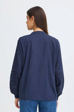 Load image into Gallery viewer, Navy Button Up Shirt- Fransa