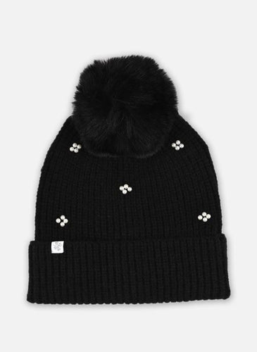 Knitted Hat with Pearl Detail - Molly Bracken