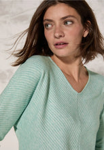 Load image into Gallery viewer, 322386- Glaced Green V- Neck Jumper - Cecil