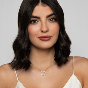 T209NML - Circle Drop Necklace- Knight & Day