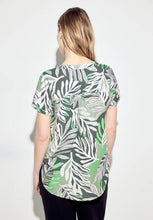 Load image into Gallery viewer, 344513 - Green Linen Print Blouse - Cecil