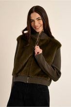 Load image into Gallery viewer, Green Fur Front Cardigan - Molly Bracken