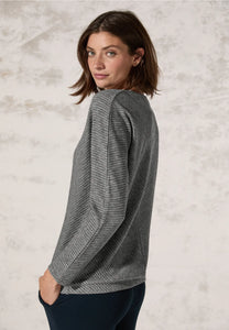 322386- Grey V- Neck Jumper - Cecil