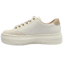 Load image into Gallery viewer, White and Gold Lace-Up Trainer - Rieker