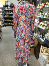 Load image into Gallery viewer, 5859- Floral Shirt Dress- Foxglove- Foil