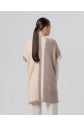 Load image into Gallery viewer, Beige Colour Block Knit Poncho- Surkana