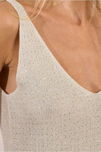 Load image into Gallery viewer, Off-White Knitted Rhinestone Tank Top - Molly Bracken