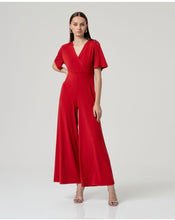 Load image into Gallery viewer, Red Cross Neck Jumpsuit - Surkana