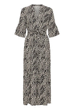 Load image into Gallery viewer, Nature Print V neck Dress  - b.young