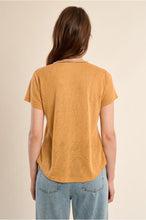 Load image into Gallery viewer, Mango Yellow Knitted T shirt with Gold Detail - Molly Bracken