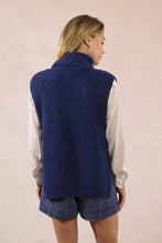 Load image into Gallery viewer, Knitted Sleeveless Sweater Navy - Molly Bracken
