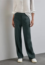 Load image into Gallery viewer, 378076 - Straight Lrg Hunter Green Pants - Street One