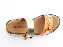 Load image into Gallery viewer, Dolores Buckle Sandal - Orange- Heavenly Feet