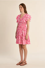 Load image into Gallery viewer, Magenta Floral Woven Dress - Molly Bracken