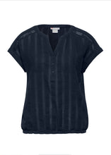 Load image into Gallery viewer, 344809 - Seersucker Split-neck Blouse -  Street One