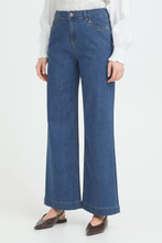 Load image into Gallery viewer, Wide Leg Blue Denim Jeans - Fransa