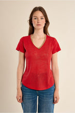 Load image into Gallery viewer, Red Knitted T-shirt - Molly Bracken