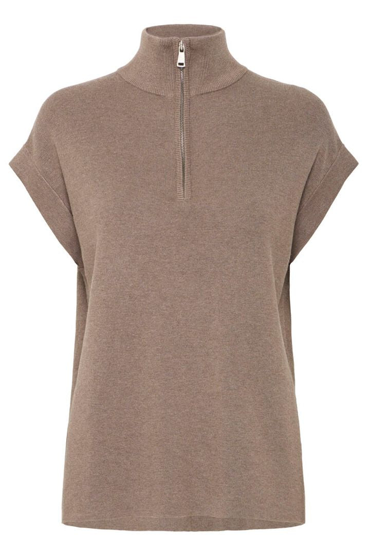 Walnut Half-Zip Vest - B.Young