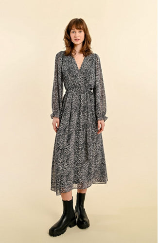 1856 - V-Neck Printed Dress - Molly Bracken