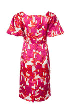 Load image into Gallery viewer, 24119- Kate Cooper Print Dress w/ Flared Sleeve