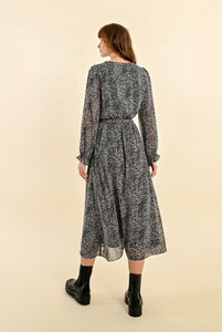 1856 - V-Neck Printed Dress - Molly Bracken