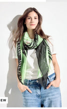 Load image into Gallery viewer, 572422- Khaki Foil Print Scarf - Cecil