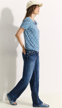 Load image into Gallery viewer, 321634- Printed Jersey Top- Azure Blue- Cecil