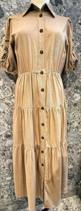 P6130 - Camel Dress - Milo’s Paris