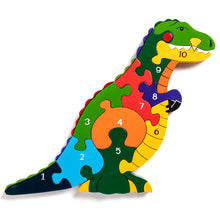 Load image into Gallery viewer, Number T-Rex - Alphabet Jigsaw