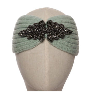 6017608 - Green Beaded Detailed Headband - Zelly