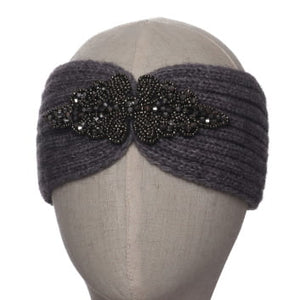 6017612 - Grey Beaded Detailed Headband - Zelly