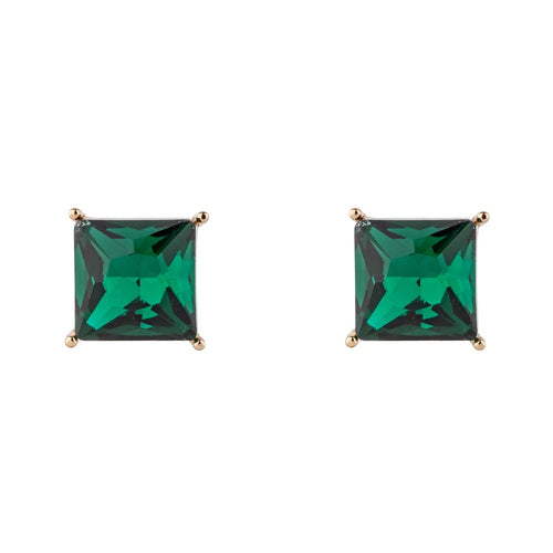 DE1059K - Green Crystal Earrings - D&X London