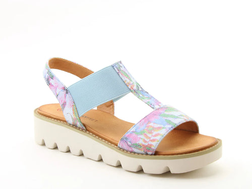 Heavenly Feet-Ritz-Floral Blue Sandal