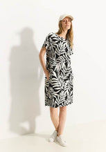 Load image into Gallery viewer, 143873 - Linen Print Dress - Black - Cecil