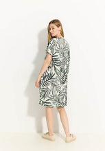 Load image into Gallery viewer, 143873 - Linen Print Dress - Khaki Green - Cecil
