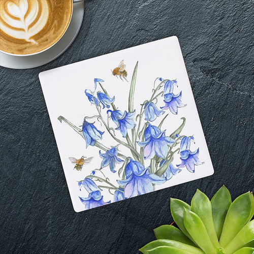 Ceramic Bluebells Coaster- Bee-Tanical