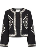 Load image into Gallery viewer, Black &amp; White Embroidered Jacket - B.Young