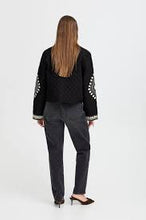 Load image into Gallery viewer, Black &amp; White Embroidered Jacket - B.Young