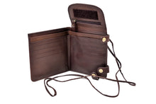 Load image into Gallery viewer, Security Purse Dark Brown - Tinnakeenly Leathers (Copy)