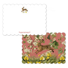 Load image into Gallery viewer, Spring Hare Scalloped Notelets - Appleberry Atelier