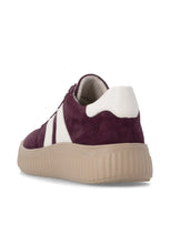 Load image into Gallery viewer, Wine Wide Fit Suede Trainer - Remonte