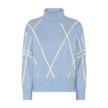 Load image into Gallery viewer, Blue,Off White &amp; Gold Polo Jumper - Micha