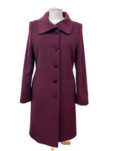 Load image into Gallery viewer, Long Wool Coat - Burgundy - Christina Felix