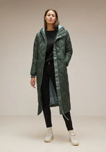 Load image into Gallery viewer, 201881-Long Padded Green Coat - Street One
