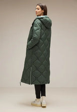 Load image into Gallery viewer, 201881-Long Padded Green Coat - Street One