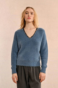 1190 - Knit Jumper with Lace Detail - Molly Bracken