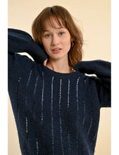 Load image into Gallery viewer, 1597 - Puff Sleeve Jumper - Navy - Molly Bracken